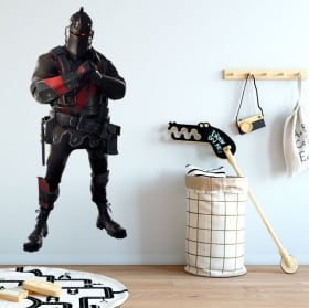 Pegatinas de vinilos de fortnite caballero negro