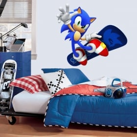 Vinilos decorativos videojuegos sonic snowboard