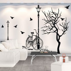 Vinilos decorativos de pared paisaje otoñal
