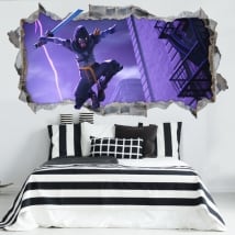 Vinilos decorativos fortnite videojuego 3d