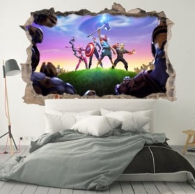Vinilos y pegatinas videojuegos fortnite endgame 3d