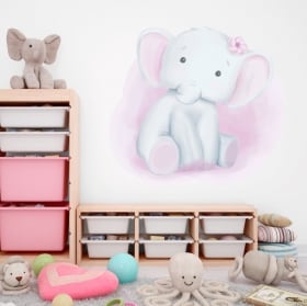 Vinilos decorativos infantiles elefante