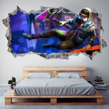 Pegatinas videojuego fortnite 3d