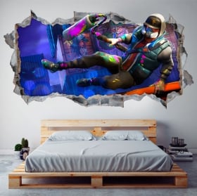 Pegatinas videojuego fortnite 3d
