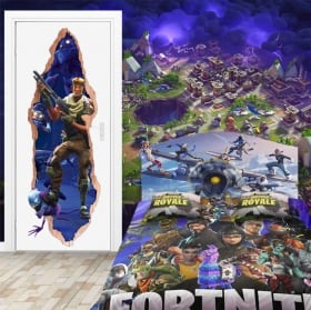 Fotomurales mapa 3d videojuego fortnite