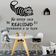 Vinilos gato frase alicia en el país de las maravillas