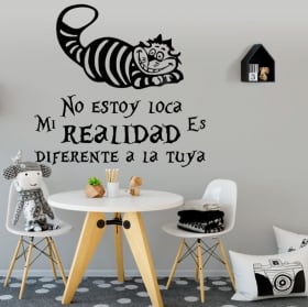 Vinilos gato frase alicia en el país de las maravillas