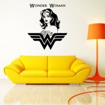 Vinilos decorativos y pegatinas silueta wonder woman