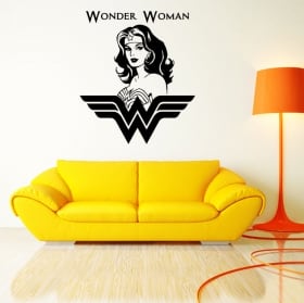 Vinilos decorativos y pegatinas silueta wonder woman