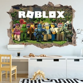 Pegatinas de vinilos videojuego roblox 3d