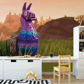 Fotomurales de vinilos llama de fortnite