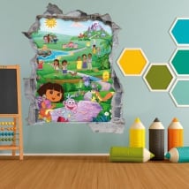 Vinilos infantiles 3d dora la exploradora