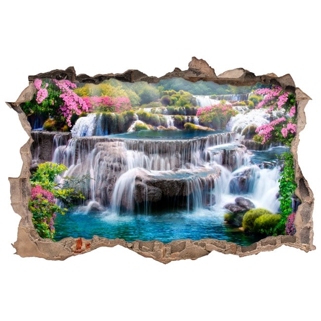 Vinilo Decorativo Pared Rota 3D Cascada Tailandia – DECORATINA VINILOS  TIENDA