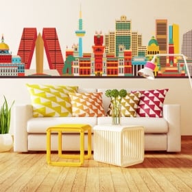 Vinilos decorativos madrid skyline
