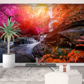 Fotomurales de vinilos cascadas khlong lan tailandia