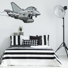 Vinilos decorativos y pegatinas juveniles avión caza