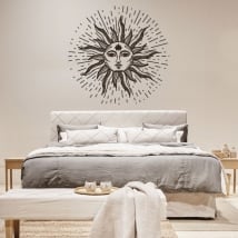 Vinilos decorativos y pegatinas sol con cara