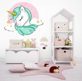 Vinilos infantiles o juveniles unicornio