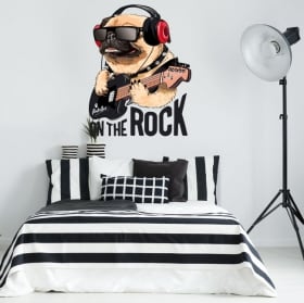 Vinilos decorativos y pegatinas perro rock