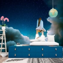 Fotomurales de vinilos despegue del cohete espacial