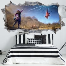 Vinilos paredes star walker fortnite 3d