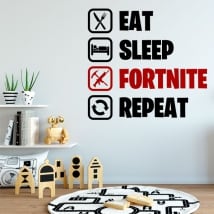 Pegatinas de vinilos fortnite rutina en inglés