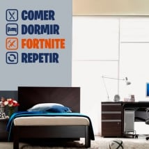 Vinilos y pegatinas fortnite rutina en español
