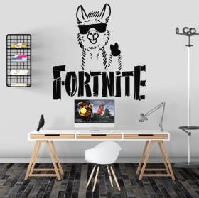 Vinilos y pegatinas fortnite llama