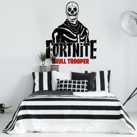 Vinilos y pegatinas fortnite skull trooper