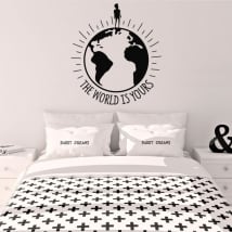 Vinilo decorativo frase the world is yours