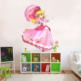 Vinilos y pegatinas mario bros princesa peach
