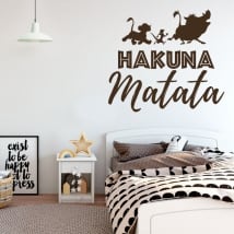 Vinilos decorativos frases el rey león hakuna matata