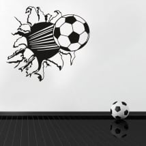 Vinilos y pegatinas pelota de fútbol efecto 3d