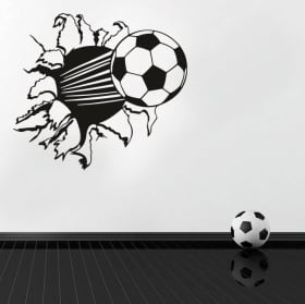 Vinilos y pegatinas pelota de fútbol efecto 3d