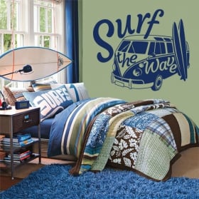 Vinilos y pegatinas surf the wave