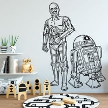 Pegatinas de vinilos star wars r2-d2 y c-3po
