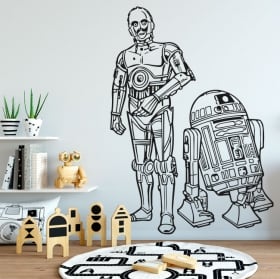 Pegatinas de vinilos star wars r2-d2 y c-3po