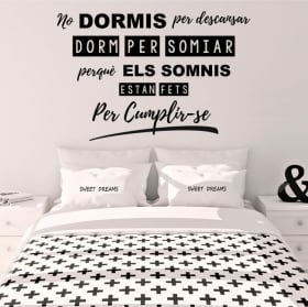 Vinilos y pegatinas frases catalán disney