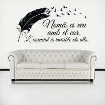 Vinilos y pegatinas frase el principito en catalán