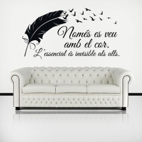 Vinilos y pegatinas frase el principito en catalán