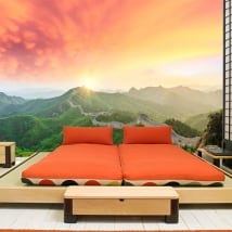 Fotomurales atardecer en la gran muralla china