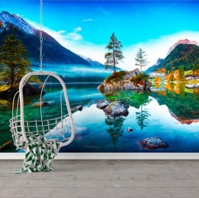 Murales de vinilos alemania amanecer lago hintersee