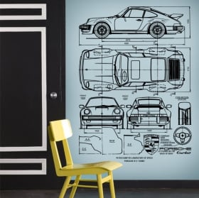 Pegatinas y vinilos planos porsche petro