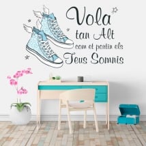 Vinilos frases motivadoras en catalán vuela alto