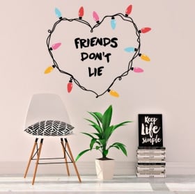 Pegatinas y vinilos stranger things friends don't lie