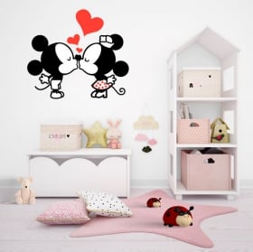 Pegatinas de vinilos mickey y minnie mouse love