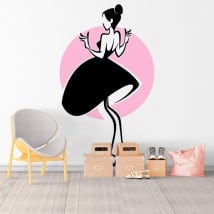 Vinilos y pegatinas silueta de mujer