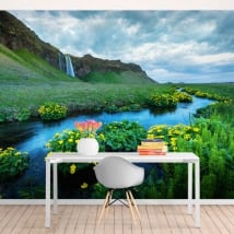Fotomurales cascadas seljalandsfoss islandia