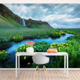 Fotomurales cascadas seljalandsfoss islandia