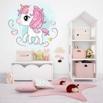 Vinilos y pegatinas unicornio infantil